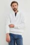 Half Zipper Stand Collar Sweater - 5