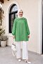 Baby Collar Buttoned Tunic - Light Green - 5