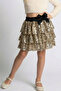 Girls' Layered Skirt Sequin and Bow Accessory, 5-10 Years, Gold - 3