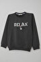 Boy's Tracksuit Set with Music Themed Headphone Print, Ages 4-8, Dark Gray Melange - 8