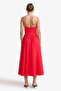100% Cotton Poplin Strappy Midi Dress F7075Ax25Sm - 8