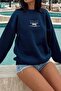 3 Iplik Relax Printed Oversize Sweatshirt - 2