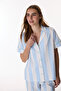 Light Blue Dreamy Mood Cotton Piece Shirt and Pants Pajama Set - 2