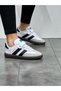 Children's Velcro Lace-Up Waterproof Sports Shoes - White Black - 3