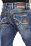 Cd670 destroyed straight fit men's jean pants with pocket detail - 4