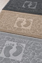 4-Piece Foot Towel-Foot Mat 50*70 cm 4 Pieces - Bathroom - Guest - Dowry 100% Cotton - 2