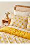 100% Cotton Daisy Double Duvet Cover Set Yellow (200X220 cm) - 3