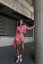 Corded Fabric Ribbed Knit 3-Piece Set - Strappy Cropped Cardigan Shorts Combo - 5