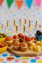 50-Pack - 12 cm Decorative Bamboo Toothpicks with Yellow Braided Design for Stylish Presentations – Party and Event Toothpicks - 3