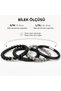 Onyx and Jasper Natural Stone Men's Bracelet Set |   4-Piece Premium Leather and Wood Combination - 2
