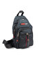 Small Size Multi-Compartment Daily Crossbody Chest Hand and Shoulder Bag Unisex Body Bag Black Red 955