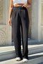 Women's High Waist Lycra Velcro Palazzo Trousers 3030 Black