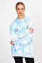 BATHY PATTERNED HOODED OVERSIZE SWEATSHIRT (UN-757A07) - 2