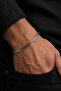 316L Stainless Steel Italian Scrunch Silver Men's Bracelet - 4