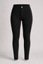 Black High Waist Button and Pocket Detailed Combination Trousers Leggings - 7