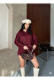 Women's Oversize Suede Plus Size Long Sleeve Buttoned Single Pocket Shirt 4962 - 4