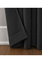 Black Thick Textured Sunshade Curtain with Darkening Effect High Privacy Sun Blocker (Width X Length) - 2