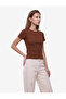 Viscose Fabric Ribbed Slim Fit Short Sleeve Crew Neck Basic T-Shirt - 2