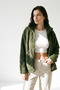 Women's Oversize Zippered Teddy Plush Cardigan - 4
