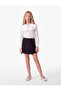 Viscose Blended Buckle School Shorts Skirt