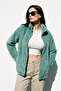 Women's Oversize Zippered Teddy Plush Cardigan