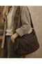 Casual Shoulder Bag Cotton Postman Laptop School Travel Daily Vintage Retro Brown - 3