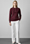  Kadın Hakim Collar Ruffle Detail Ribbed Buttoned Knitted Jacquard Combed Cotton Long Sleeve Blouse & Hijab Blouse - 4