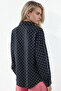 Women's Oversize Polka Dot Shirt 1512 - Black - 5