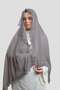 Gray Prayer Headscarf Shawl Chiffon Laced202106_15