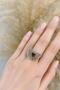 Red Heart Spider Web Figured Ring – Dark Symbol of Love and Mystery