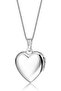 Flat Heart-Shaped Stainless Steel Necklace with Photo Opening Inside Cap - 4