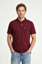 Polo Neck Regular Fit Embroidered Cotton T-Shirt