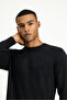 Crew Neck Regular Fit Cotton Cashmere Knitwear Sweater - 4