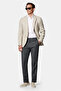 7 Drop Slim Fit Slim Fit Mono Collar Linen Blended Patterned Sports Italian Jacket - 7