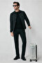 Regular Fit Plain Quilted Coat - 5