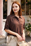 Single Pocket Short Sleeve Shirt Bitter Brown - 3