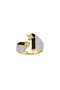 Black Enamel Design Gold Ring - 3
