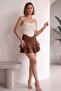 Women's High Waist Belted Gathered Two Layers Ruffle Mini Shorts Skirt - 7