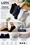 • Men's Ribbed Ankle Socks – Pack of 5 (Black/Navy Blue/Anthracite/White/Grey)