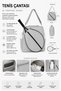 Fabric Tennis Bag, Padel Bag, Tennis Bag with Racket Pocket, Tennis Bag, Gray Tennis Bag, Grey Tennis Bag - 6
