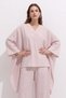 Asymmetrical Cut Striped Suit Y0164 - Pink - 3
