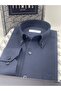Classic Long Sleeve Cotton Collared Buttoned Gift Boxed Easy-Iron Men's Shirt Fs-003897 - Navy Blue - 3