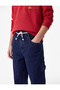 Carpenter Denim Trousers with Pockets - Loose Fit Cotton Carpenter Jeans - 4