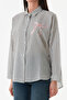 Striped Ribbon Printed Long Back Casual Shirt - 7