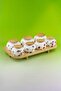 Berries Bamboo Stand with 7 Porcelain Spice Containers