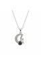 Necklace with Figure of Woman Sitting on the Moon Stainless Steel Gift - 2