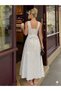 Women's Lycra Dot Pattern Strappy Dress - 3