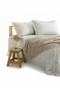 Pamela Jacquard Muslin Bedspread Set 100% Cotton Double Size Beige