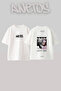Gojo Satoru 2 Design Back Printed Cotton White Oversize T-Shirt