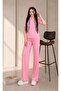 Women's Trend Model Oysho Fabric Bottom Top Polo Neck Set
